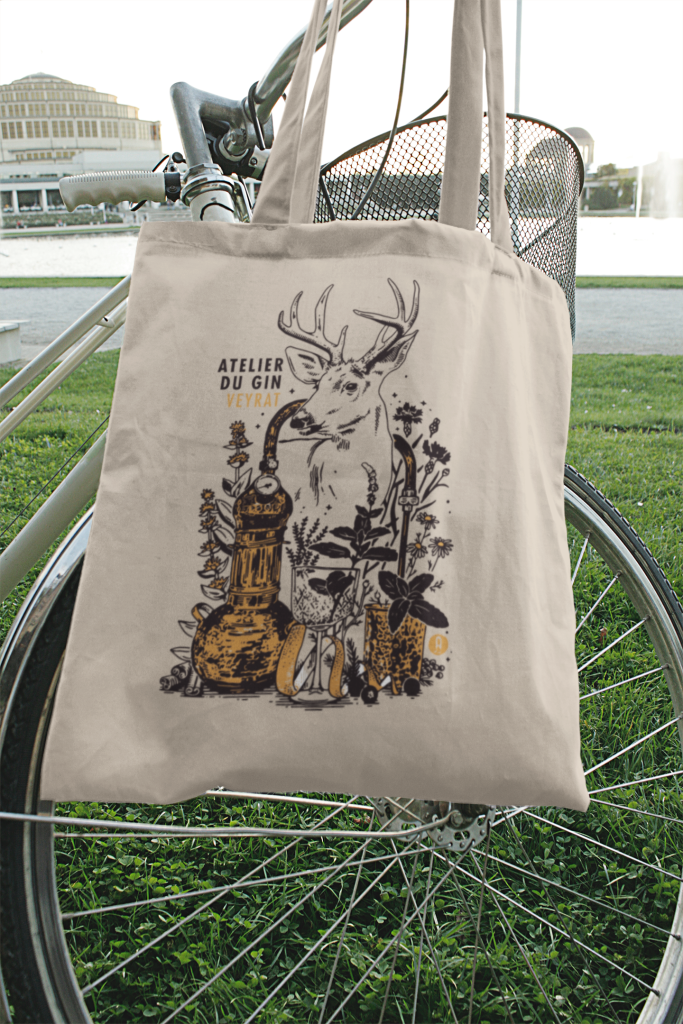 Totebag personnalisé aux couleurs de la Brasserie Veyrat