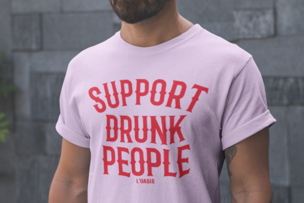 L'Oasis T-shirt personnalisé pour L'Oasis Bar restaurant à Annecy