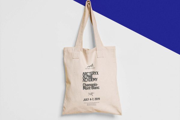 tote bag arc'teryx live printing event